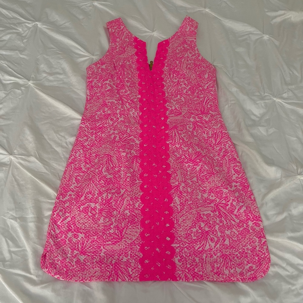 Lilly Pulitzer  Pink Floral Shift Dress
